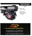 RATO Mo tore 210 7 HP – 4 tempi Albero conico Con flangia adat.  Lombardini