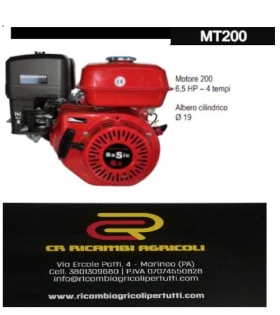 Motore 200 6,5 HP – 4 tempi Albero cilindrico Ø 19