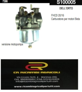 DELL’ORTO  FHCD 20/16 Carburatore per motori Beta