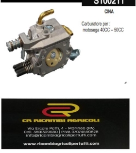 CINA Carburatore per : motosega 40CC – 50CC