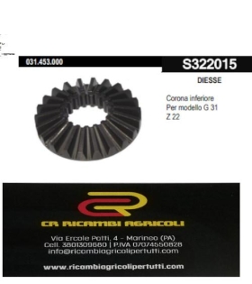 DIESSE Corona inferiore  Per modello G 31  Z 22