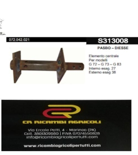 PASBO – DIESSE primo elemento  Per modelli G 72 – G 73 – G 83  Interno esag. 27 Esterno esag 38