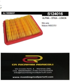 ALPINA – STIGA – LONCIN filtro aria  Motore WBE0701