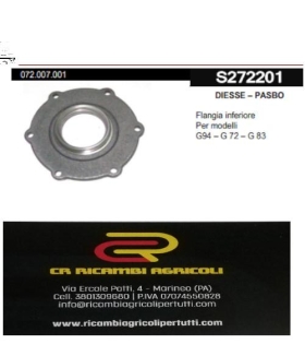 DIESSE – PASBO Flangia inferiore  Per modelli G94 – G 72 – G 83