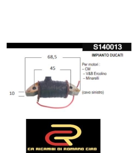 Impianto Ducati Per motori : – CM – V&B Ercolino – Minarelli (cavo sinistro)