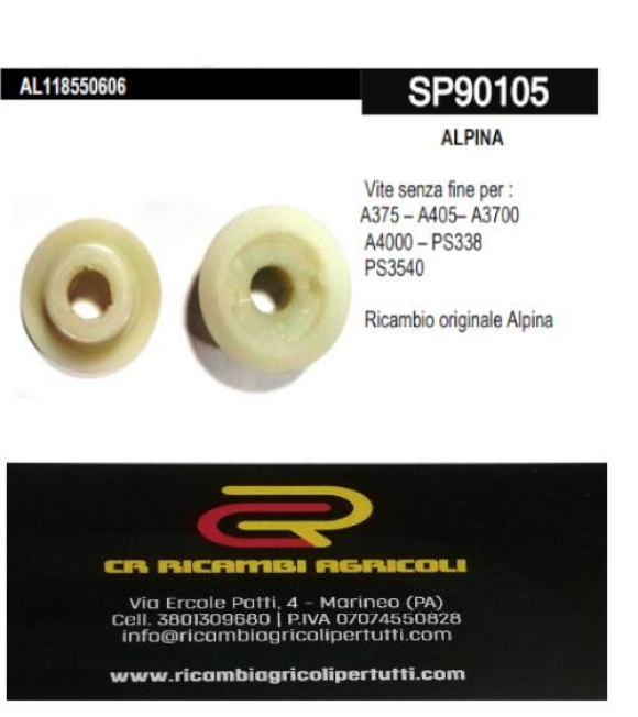 Immagine 0 di ALPINA  Vite senza fine per : A375 – A405– A3700  A4000 – PS338 PS3540  Ricambio originale Alpina