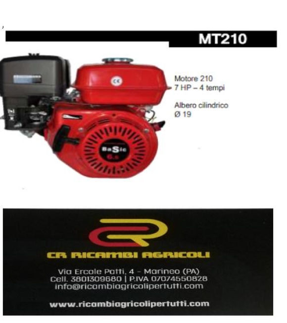 Immagine 0 di Motore 210 7 HP – 4 tempi Albero cilindrico Ø 19