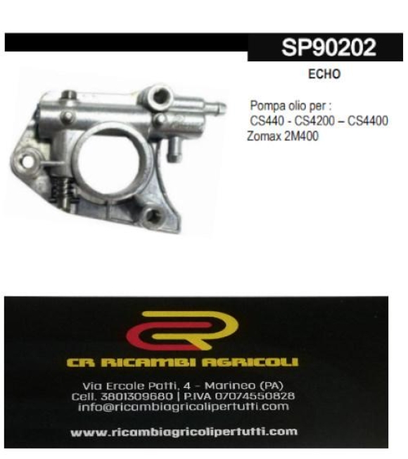 Immagine 0 di ECHO Pompa olio per : CS440 - CS4200 – CS4400 Zomax 2M400