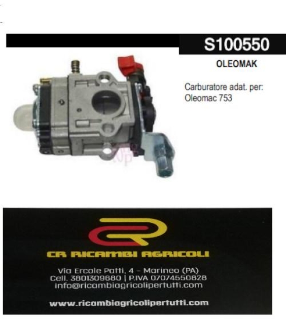 Immagine 0 di OLEOMAK Carburatore adat. per: Oleomac 753