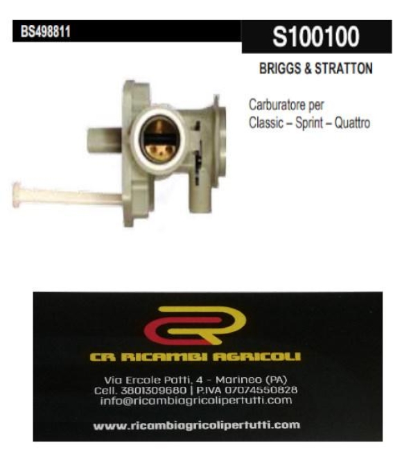 Immagine 0 di BRIGGS & STRATTON   Carburatore per Classic – Sprint – Quattro