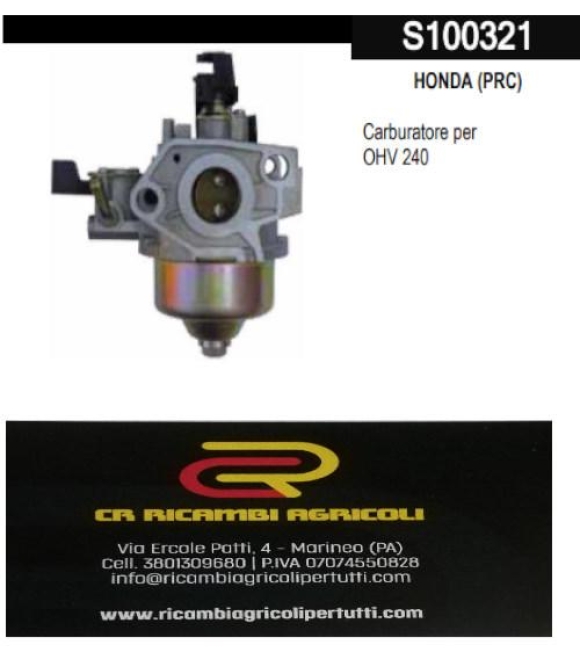 Immagine 0 di HONDA (PRC)   Carburatore per OHV 240