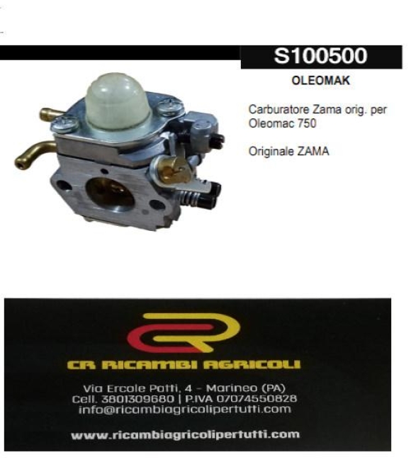 Immagine 0 di OLEOMAK Carburatore per Oleomac 750 Originale ZAMA