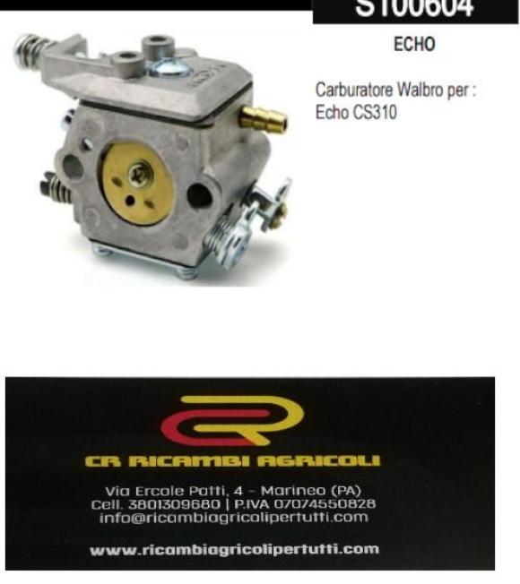 Immagine 0 di ECHO Carburatore Walbro per : Echo CS310