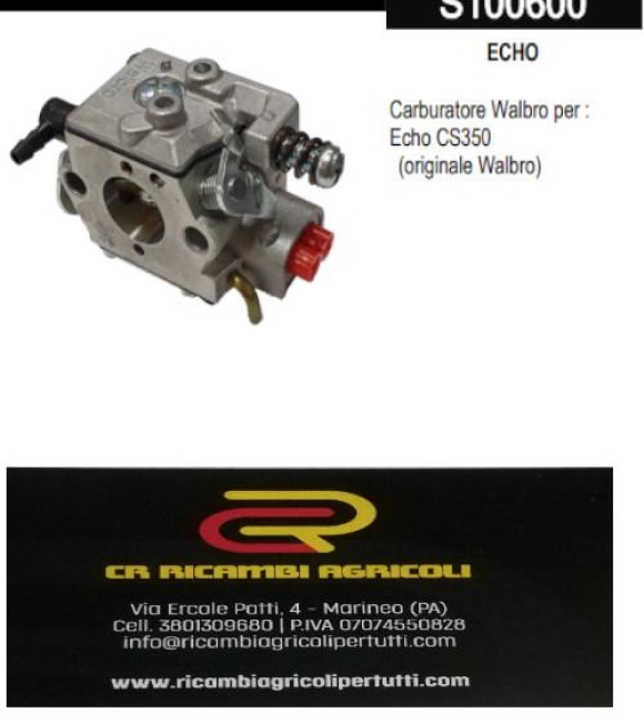 Immagine 0 di ECHO Carburatore Walbro per : Echo CS350 (originale Walbro)