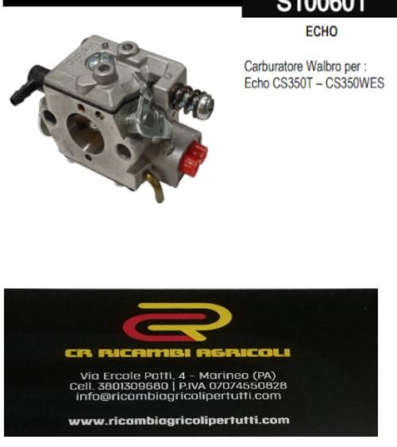 Immagine 0 di ECHO   Carburatore Walbro per :  Echo CS350T – CS350WES