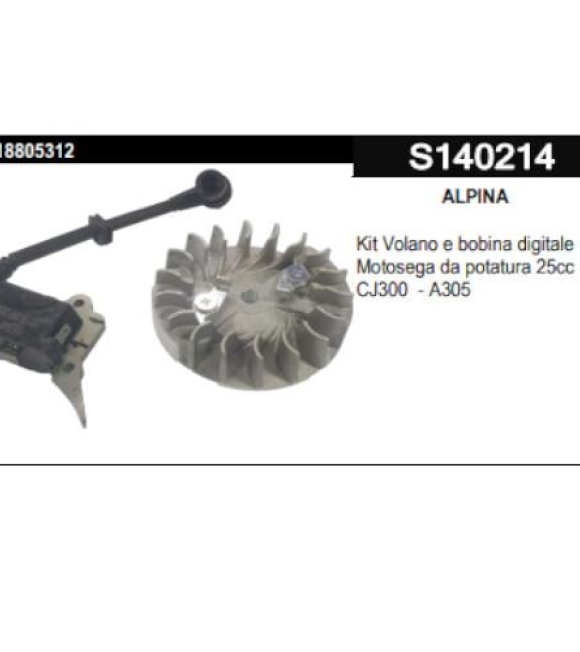 Immagine 0 di ALPINA Kit Volano e bobina digitale Motosega da potatura 25cc CJ300 - A305