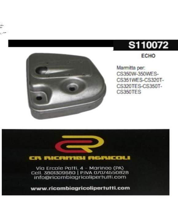 Immagine 0 di ECHO Marmitta per: CS350W-350WESCS351WES-CS320TCS320TES-CS350TCS350TES